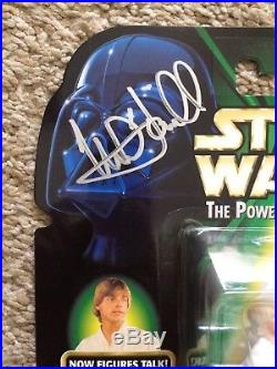 Carrie Fisher Mark Hamill Signed POTF Star Wars Figures with Celebration II COA