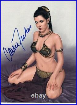 Carrie Fisher Star Wars Princess Leia Hand Signed Autograph With Coa