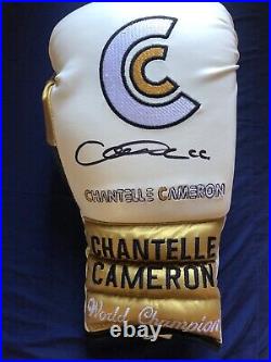 Chantelle Cameron Signed Glove with COA World Champion & Ring Belt