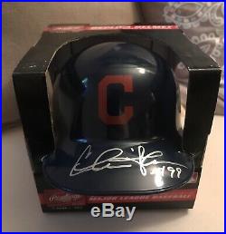 Charlie Sheen Autographed Signed Mini Indians Helmet With COA