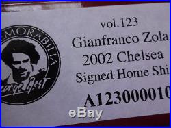 Chelsea #25 Zola 100% Reliable Autographed Signed Jersey 2002/03 NEW with COA