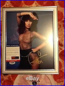 Cher psa dnd with COA framed nice breast pic auto autograph sighned RARE ONLY 1