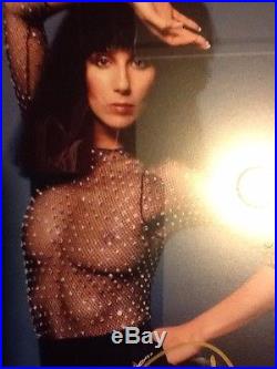 Cher psa dnd with COA framed nice breast pic auto autograph sighned RARE ONLY 1