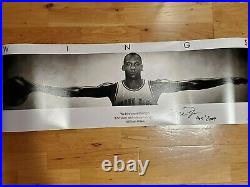 Chicago Bulls Michael Jordan Wings Autographed Signed Poster with COA