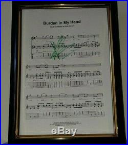 Chris Cornell Framed Hand Signed Music With Coa Autographed Burden In My Han