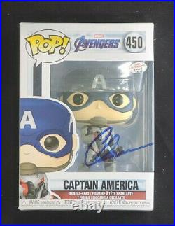 Chris Evans Signed Autographed Avengers Captain America Funko Pop 450 with COA