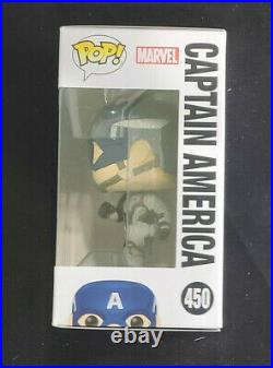 Chris Evans Signed Autographed Avengers Captain America Funko Pop 450 with COA