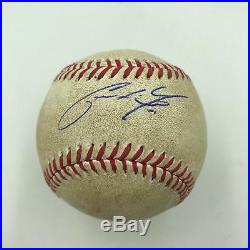 Christian Yelich Signed Autographed Game Used Major League Baseball With JSA COA