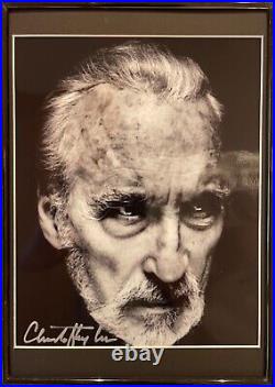 Christopher Lee Famous Horror Actor Framed (12' X 8') Hand Signed Photo With COA