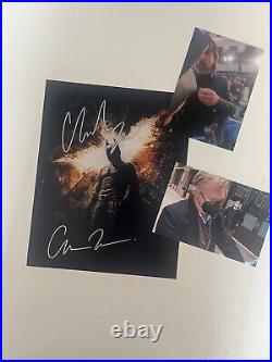 Christopher Nolan And Christian Bale signed 10x8 Photo With COA, PROOF