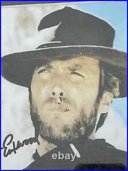 Clint Eastwood HAND SIGNED COLOUR PHOTOGRAPH Circa 1966 Framed With COA