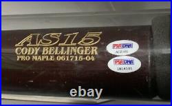 Cody Bellinger Game Used and Autographed Bat with COA and LOA PSA DNA
