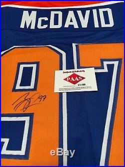 Connor McDavid Autographed Signed Jersey with COA Edmonton Oilers