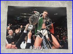 Conor McGregor Signed A4 Photo UFC With COA and Photo Proof