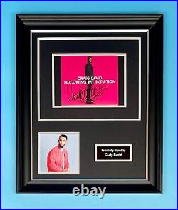 Craig David Signed Photo Framed With CD & COA Autograph Music Memorabilia Poster