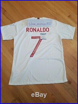 Cristiano Ronaldo Autographed White Portugal Jersey with Beckett COA