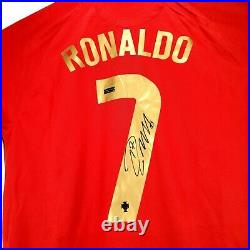 Cristiano Ronaldo Hand Signed Autographed Portugal Nike Polo Jersey With COA