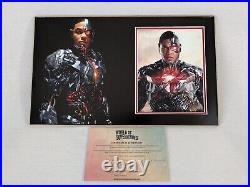 DC Cyborg Photo Signed By Ray Fisher with COA in 20.5 x 12 Display Free Postage