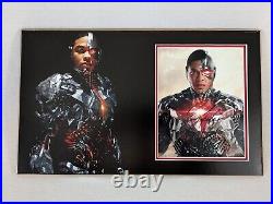 DC Cyborg Photo Signed By Ray Fisher with COA in 20.5 x 12 Display Free Postage