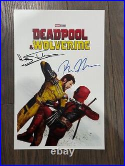 DEADPOOL & WOLVERINE MOVIE POSTER 11x17 SIGNED & AUTHENTICATED with COA