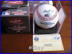 DEREK JETER SIGNED AUTOGRAPH MLB BASEBALL WITH Steiner COA/Ball Hologram Yankees