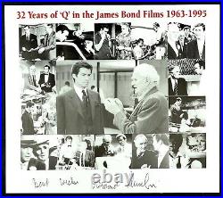 DESMOND LLEWELYN Q IN JAMES BOND HAND SIGNED COLOUR FAN CLUB CARD 10x8 WITH COA