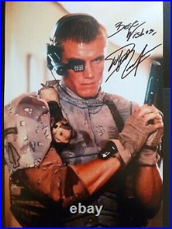 DOLPH LUNDGREN in UNIVERSAL SOLDIER Genuine signed 12x8 with coa