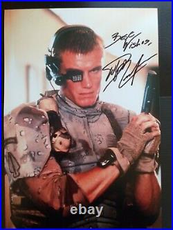 DOLPH LUNDGREN in UNIVERSAL SOLDIER Genuine signed 12x8 with coa