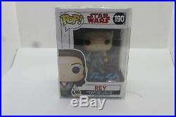 Daisy Ridley Autographed/Signed Star Wars Rey Funko Pop with COA