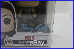 Daisy Ridley Autographed/Signed Star Wars Rey Funko Pop with COA -3090