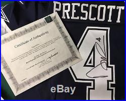 Dak Prescott Autographed Official Jersey Signed Dallas Cowboys NFL With Coa