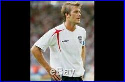 David Beckham SIGNED & AUTOGRAPHED England 2005 shirt jersey + COA with PROOF