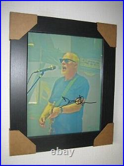 David Gilmour. Hand Signed Photograph (8x10) Framed With CoA