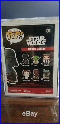 David Prowse Autographed/Signed Star Wars Darth Vader Funko Pop with COA