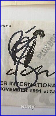 David bowie signed original autographed tin machine ticket 1991 with COA