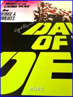 Dawn Of The Dead Movie Poster 27X40 SIGNED BY GEORGE ROMERO with COA & PIC