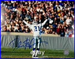Deion Luwynn Sanders Rare Signed Autographed 10x8 Dallas Cowboys Photo with COA