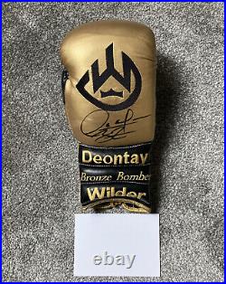 Deontay Wilder'Bronze Bomber' Hand Signed Boxing Glove With COA AFTAL Approved