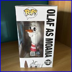 Disney Olaf Josh Gad Signed Funko Pop Olaf as Moana Frozen with COA Exclusive