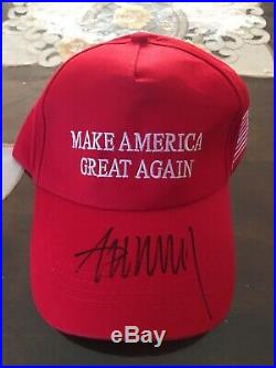 Donald Trump 45th President Signed Red Make American Great Again Hat With COA