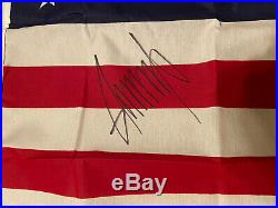 Donald Trump Hand Signed American Flag With COA