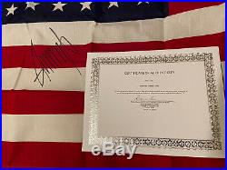 Donald Trump Hand Signed American Flag With COA