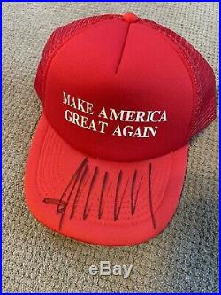 Donald Trump Hand Signed MAGA Hat With COA