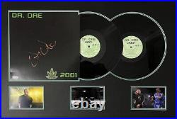 Dr Dre signed vinyl display framed with aftal COA, amazing item