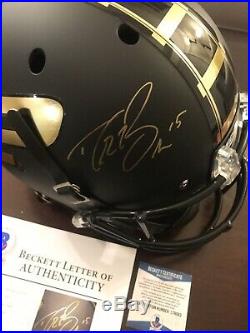 Drew Brees autographed full Size Purdue Helmet With COA