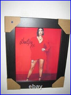 Dua Lipa Hand Signed Photograph (8x10) Framed With CoA