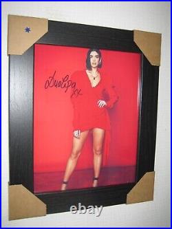 Dua Lipa Hand Signed Photograph (8x10) Framed With CoA