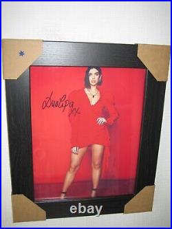 Dua Lipa Hand Signed Photograph (8x10) Framed With CoA