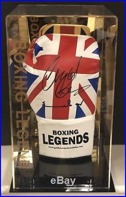 Dual Signed Chris Eubank & Nigel Benn Boxing Glove with Display Case RARE COA