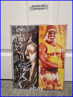 Dual Signed WWE WCW WWF Hulk Hogan Hollywood Hogan 11x14 With COA